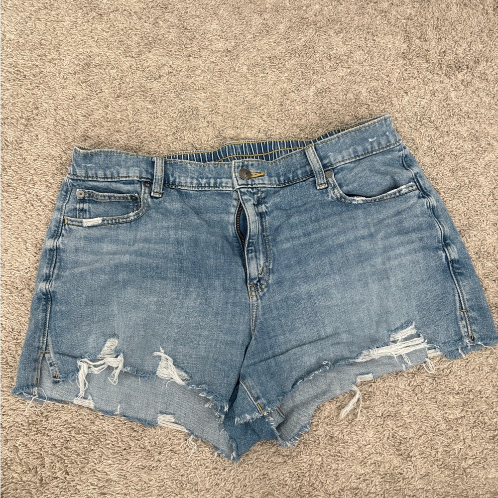 Aerie Light Blue Distressed Denim Women’s Shorts